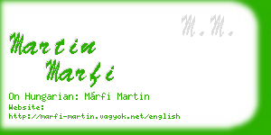 martin marfi business card